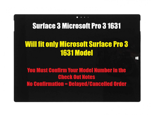 1 of 6-image forMicrosoft Surface Pro 3 1631 V1.1 LTL120QL01 LED LCD Touch Screen REPLACEMENT