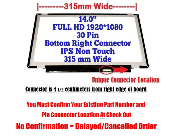 1 of 4-image forLenovo ThinkPad X1 Carbon 5th Gen 20HR000DUS Full HD LED LCD Screen Panel