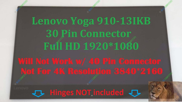 1 of 11-image forLenovo Yoga 910-13ikb FHD LCD Glass Digitizer Assembly 5D10M35047