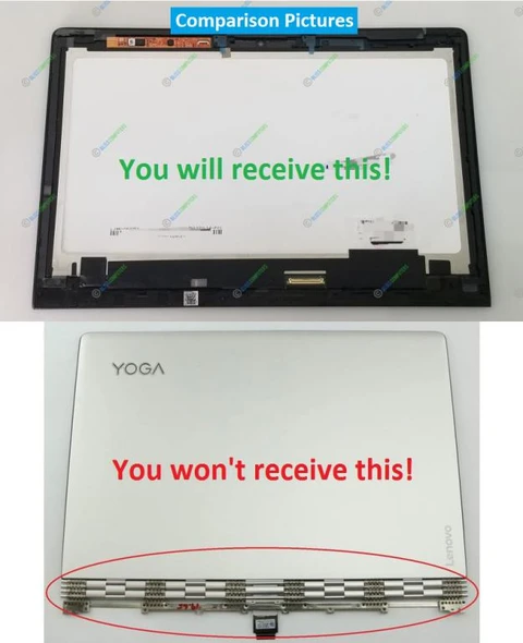 2 of 8-image for3200x1800 LCD IPS Touch Screen Digitizer Assembly Bezel Lenovo Yoga 900-13ISK