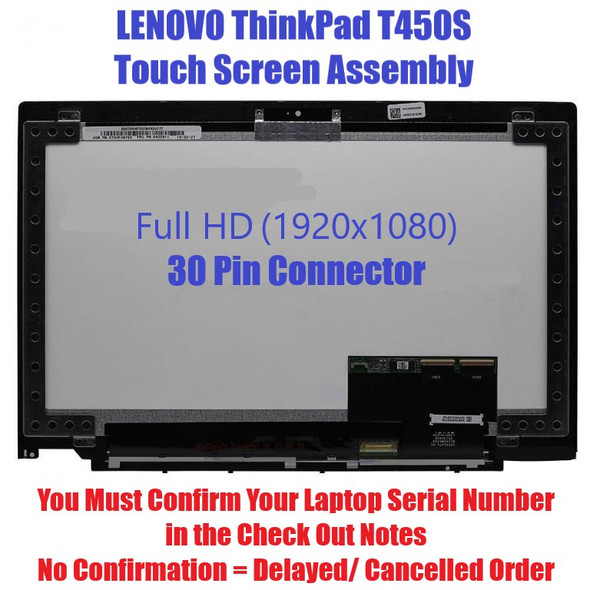 1 of 12-image for14" FHD LCD Screen Touch Assembly LENOVO ThinkPad 00HM075 00HM080 00HN861