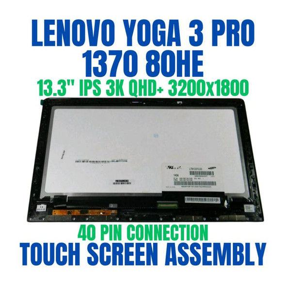1 of 5-image forLenovo Yoga 3 PRO 1370 Samsung LTN133YL03-L01 13.3" QHD WLED LCD 5D10F76130