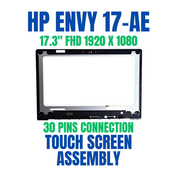 1 of 12-image forHP 17-AE008CA 17.3" 1080P LCD Touch Screen Assembly Bezel