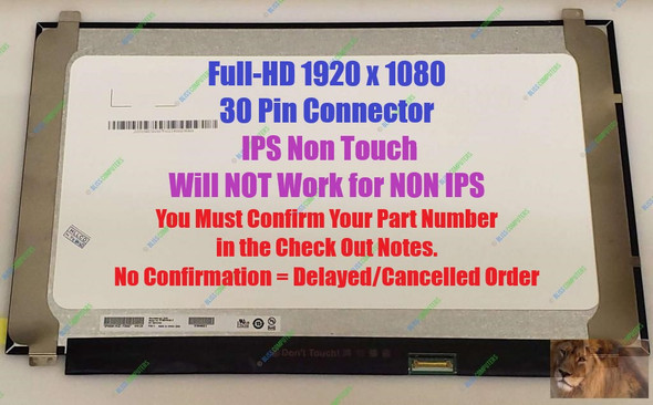 1 of 5-image for15.6" FHD LCD LED IPS REPLACEMENT Screen BOE P/N NV156FHM-N49