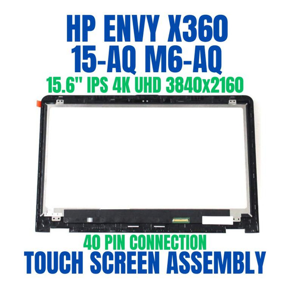 1 of 6-image forREPLACEMENT 15.6" UHD 4K 3840X2160 IPS LCD Screen LED Display Touch Digitizer Bezel Assembly HP x360 15-AQ166NR