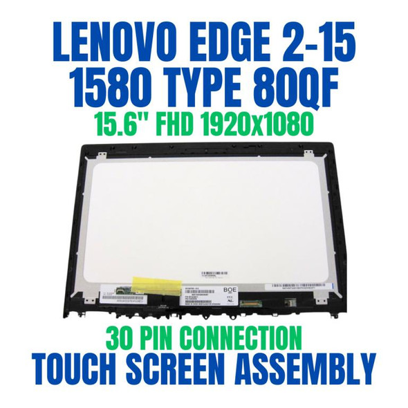 1 of 7-image for15.6" 1920x1080 LCD LED Display Digitizer Touch Screen Assembly Lenovo Edge 2-1580 80QF