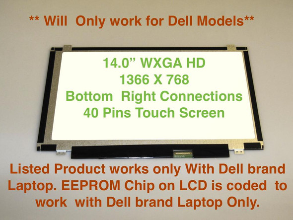 1 of 6-image forScreen REPLACEMENT B140XTK01.0 HW2A HD 1366x768 On-Cell Touch LCD LED Display