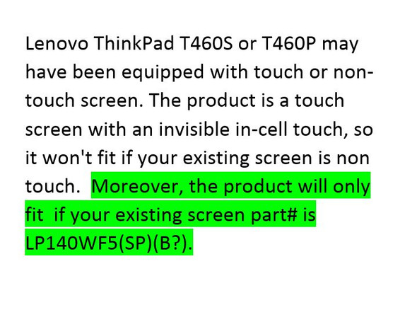 2 of 6-image forLP140WF5-SPB3 14" FHD Matte Wide View 40 Pin eDP Top bottom Brackets LCD Touch