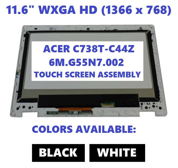 1 of 7-image forTouch Screen Assembly Acer Chromebook C738T-C44Z HD 1366x768 Digitizer Bezel LCD LED Display