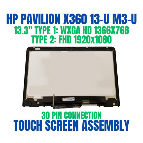1 of 6-image for13.3" FHD 1920x1080 LCD Screen Display Touch Digitizer Bezel Frame Control Board Assembly HP Pavilion X360 13-u149TU 13-u151TU 13-u152TU