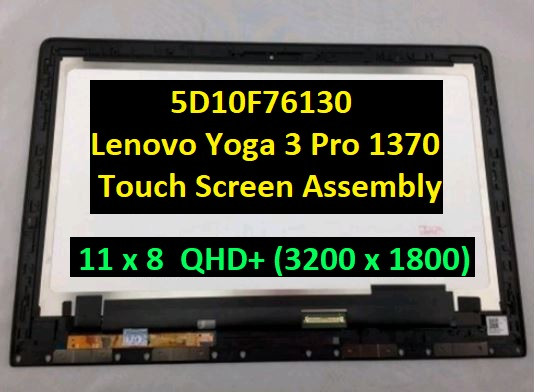 1 of 6-image forREPLACEMENT 13.3" LCD Touch Screen Digitizer Assembly Bezel Lenovo Ideapad Yoga 3 Pro 1370 80HE