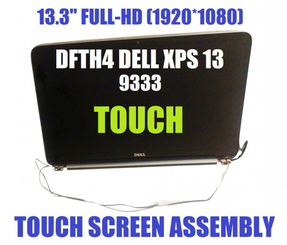 1 of 7-image for13.3" 1920x1080 Full Screen Touch Digitizer Panel Glass LED LCD Display & Back Cover and Hinges Dell XPS 13-9333