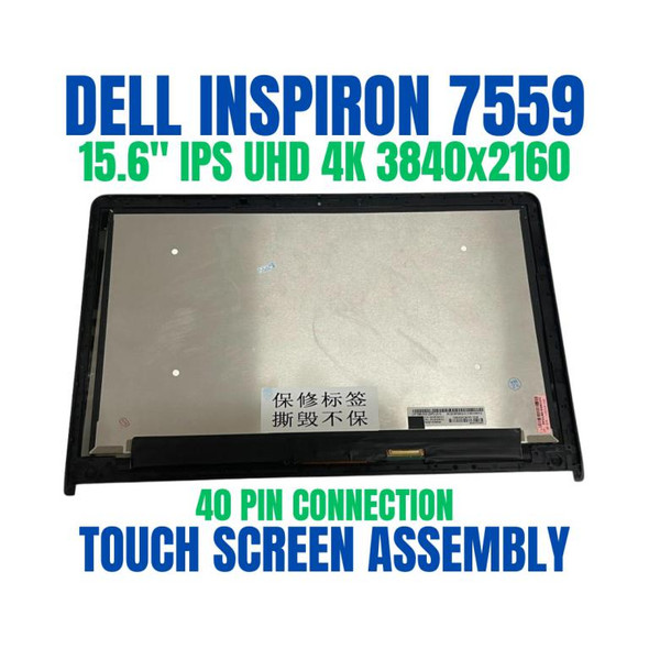 1 of 6-image forDell Inspiron 15 7559 15.6" 4K UHD Touch LCD LED Screen Assembly LTN156FL03 LP156UD2-SPA1 3840x2160