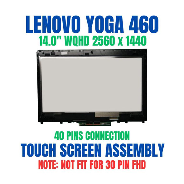 1 of 9-image for14" QHD LCD LED Display Touch Digitizer Screen Bezel Frame Assembly eDP 40 Pin Lenovo Thinkpad Yoga 460 FRU 01AW134 2560X1440