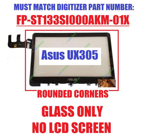 1 of 7-image for13.3" Touch Digitizer Front Glass ASUS ZENBOOK UX305CA-UHM1 UX305CA-UHM4T NO LCD