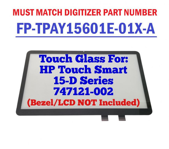 1 of 7-image forHP 15-d020dx TouchSmart Notebook PC 15.6" Touch LED LCD Screen Digitizer Glass