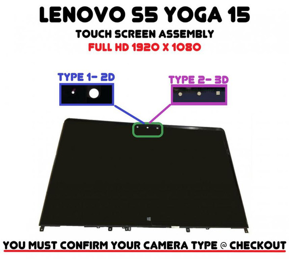 1 of 16-image forLCD LED Screen Touch Bezel Assembly Lenovo Thinkpad S5 Yoga 15 SD10G41616