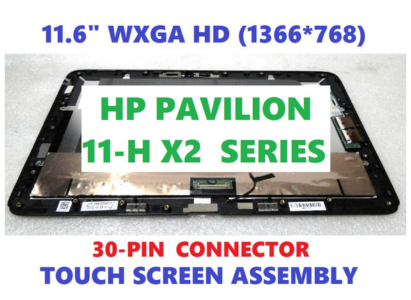 1 of 7-image for11.6" HD 1366x768 LCD Panel REPLACEMENT LED Touch Screen Display Bezel Frame Assembly HP Pavilion X2 740194-001