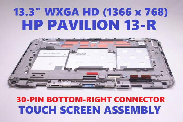 1 of 3-image forREPLACEMENT 13.3" WXGA 1366X768 LCD Screen LED Display Touch Digitizer Assembly HP Pavilion 13-R030CA X2