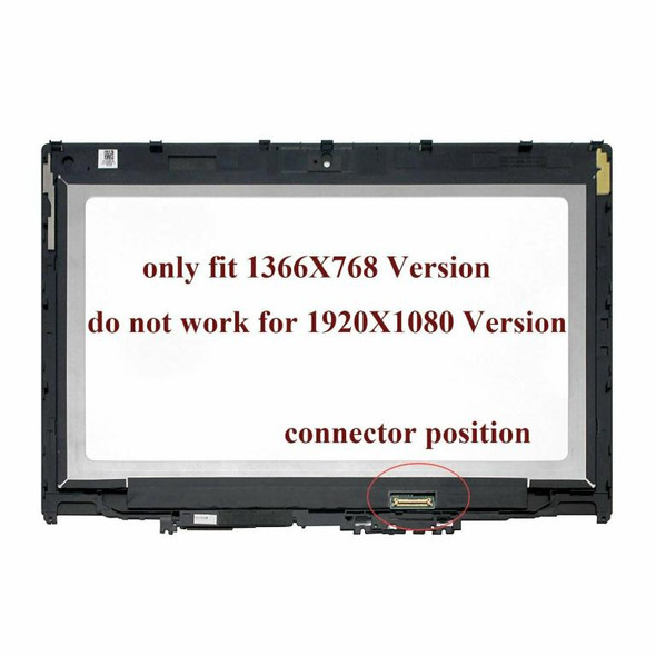 1 of 8-image forREPLACEMENT 12.5" HD 1366X768 LCD Screen LED Display Touch Digitizer Control Board Bezel Frame Assembly Lenovo ThinkPad Yoga FRU 01AX911