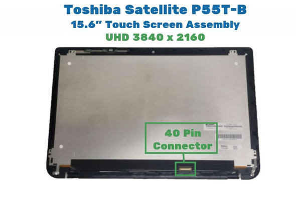 1 of 3-image for15.6" 4K UHD IPS 3840X2160 LED LCD Touch Screen Assembly Bezel TOSHIBA Satellite P55T-B P55T-B5262