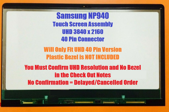 1 of 7-image for4K 15.6" UHD Touch LAPTOP LCD Screen Assembly SAMSUNG ATIV Book 9 NP940Z5L