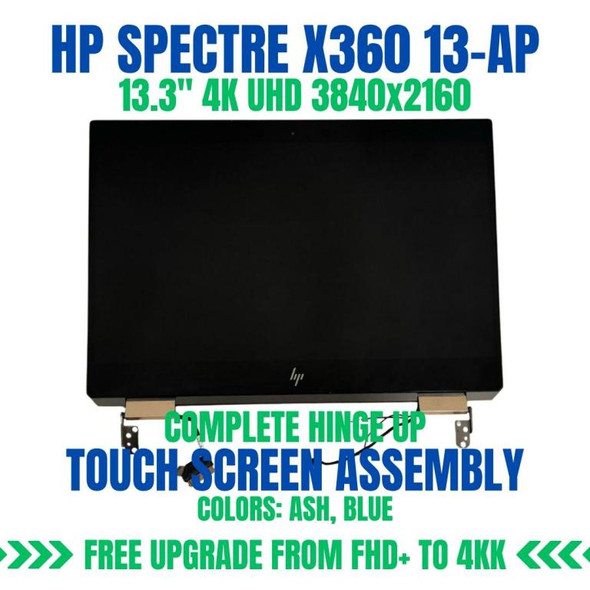 1 of 9-image forL37648-001 D1 SPS LCD Hinge Up 13.3" FHD Brightview Touch Screen Dark Ash