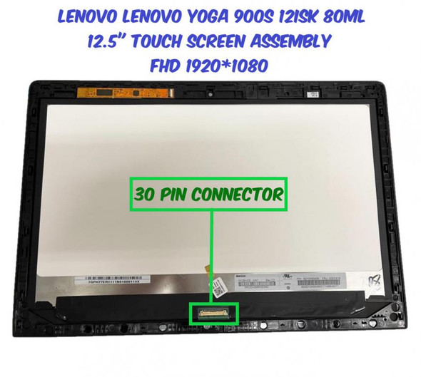 1 of 8-image for12.5" FHD 1920x1080 LCD Panel LED Touch Screen Display Control Board and Bezel Frame Assembly Lenovo Yoga 900S-12ISK
