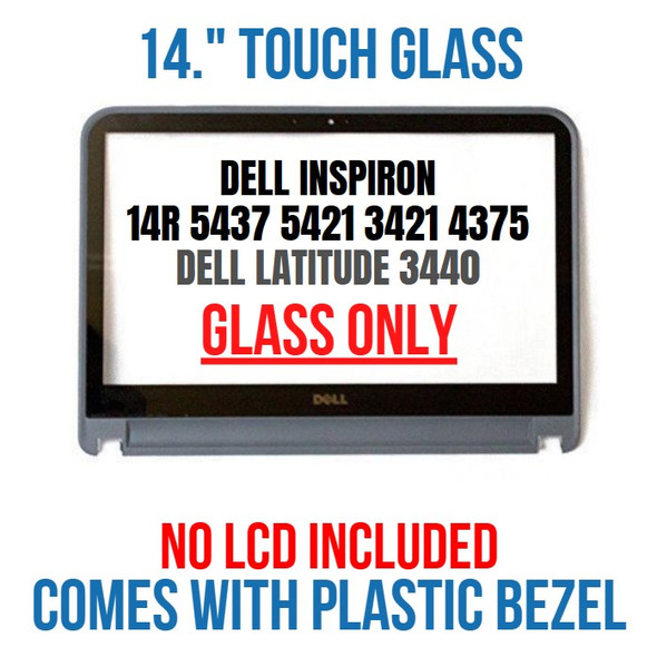 1 of 3-image forDell Inspiron 14R-5421 Touch Screen Digitizer Glass Bezel 8CYGW