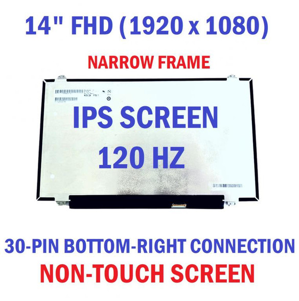 1 of 7-image forB140HTV01.0 B140HTV01 LCD LED Screen 14" FHD 1080P REPLACEMENT Panel