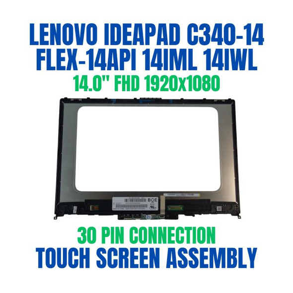 1 of 7-image for14" Lenovo Ideapad C340-14IWL LCD LED Screen Touch Panel Assembly 30 Pin FHD