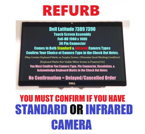 2 of 7-image forDell Latitude 7389 7390 FHD 13.3" Touch Screen LED LCD Screen Assembly 3NNJH