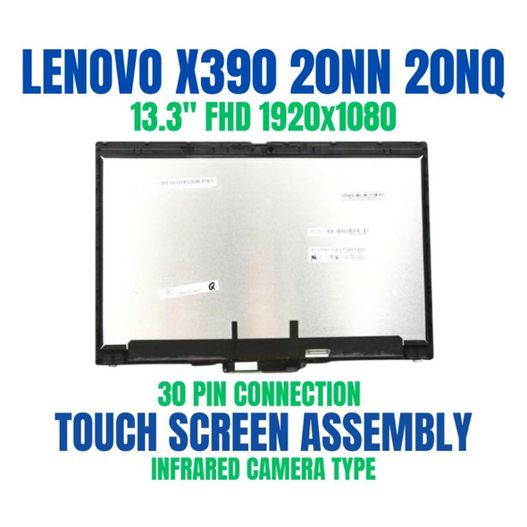 1 of 8-image forLenovo X390 Yoga FHD Touch LCD Screen Bezel SM-Cam 02HM857 SBB0R37436