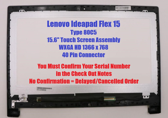 2 of 7-image forLenovo Ideapad Flex 15 Flex 15D 15" HD Touch LCD Screen 90400210 Bezel