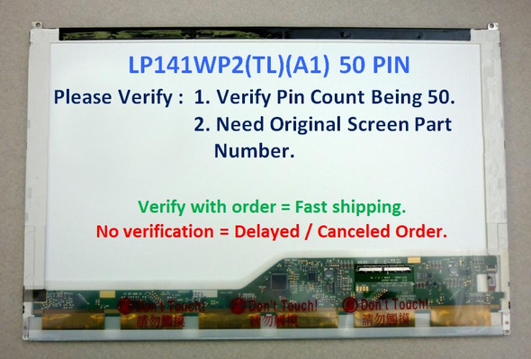 1 of 9-image forDell Tt219 REPLACEMENT LAPTOP LCD Screen 14.1" WXGA+ LED DIODE 0TT219 LTN141BT01-002