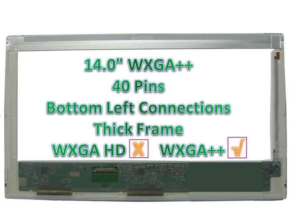 2 of 9-image forAu Optronics B140rw03 V.1 REPLACEMENT LAPTOP LCD Screen 14.0" WXGA++ LED DIODE