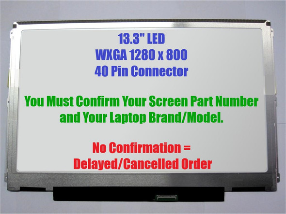 1 of 2-image forHP 496108-001 REPLACEMENT LAPTOP LCD Screen 13.3" WXGA LED DIODE