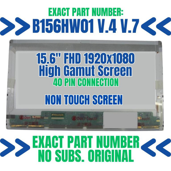 1 of 6-image forSager NP5165 B156HW01 V.4 laptop 15.6" WUXGA HD LED LCD left connector