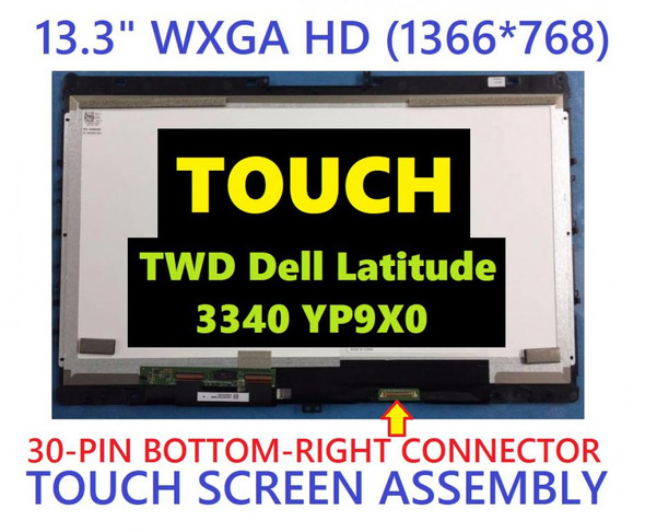 1 of 7-image forDell Latitude 3340 3350 Laptop Touch Screen LED LCD 13.3" WXGA HD YP9X0