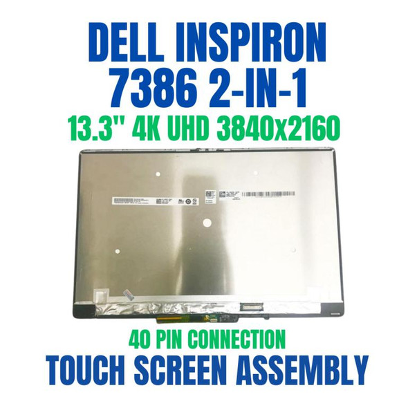 1 of 7-image forDell Inspiron 13 I7386-7007BLK 6X0Y0 4k UHD 13.3" Touch Screen assembly