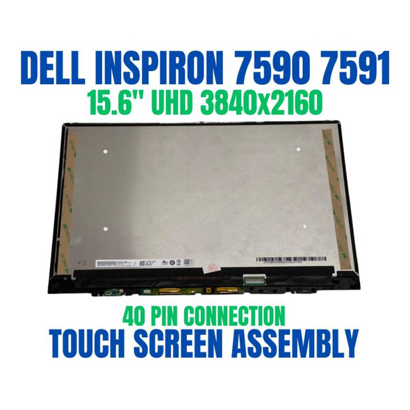 1 of 4-image forDell Inspiron 7590 15.6" 4k UHD 3840x2160 Touch Screen Assembly