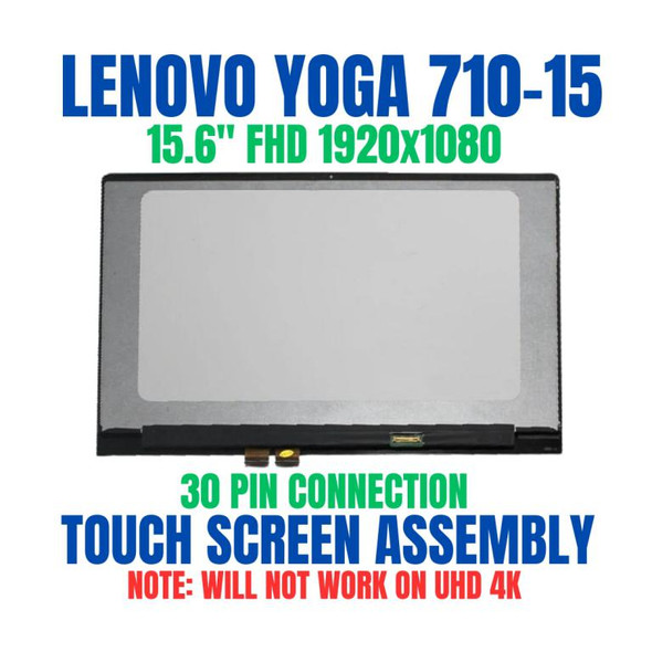 1 of 6-image forLenovo Yoga 710-15IKB 80V5 15.6" LCD Touch Screen Assembly Bezel N156HCA-EA1