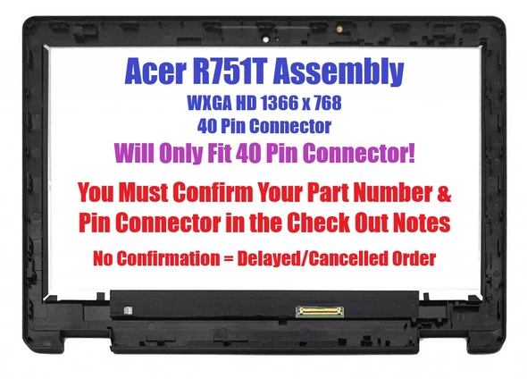 1 of 11-image for11.6" HD LCD Screen Touch Acer Chromebook R751T R751TN 6M.GPZN7.001