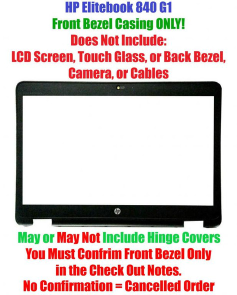1 of 7-image forLCD Front Bezel Cover Black 730952-001 HP EliteBook 840 G1