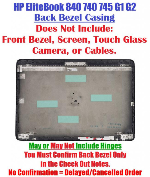 1 of 5-image forHP Elitebook 840 G1 G2 Top LCD Screen Rear Lid Housing Cover 730949-001