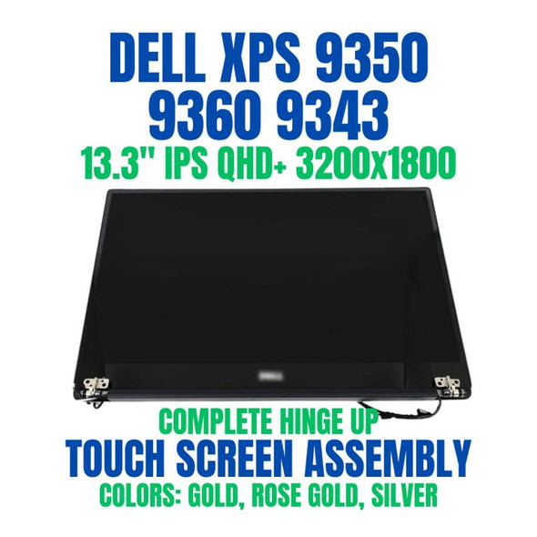 1 of 12-image forC40PK 0C40PK Dell XPS 13 9350 9360 P54G P54G002 QHD LCD Screen Full Assembly