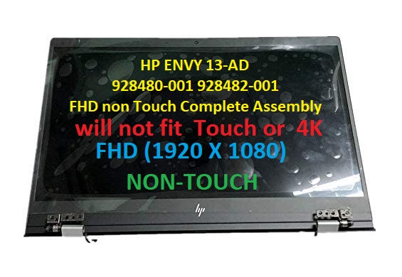 2 of 3-image forHP Envy 13T-AD000 13-AD100 LCD Display Panel Non Touch Screen Whole Hinge Up Assembly FHD