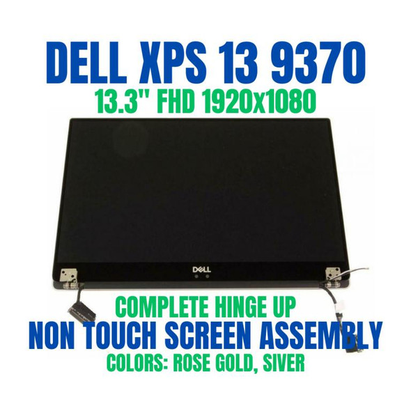 1 of 4-image for13.3" 1920x1080 Dell XPS 13 9370 FHD Full LCD Display Non Touch Assembly Bezel