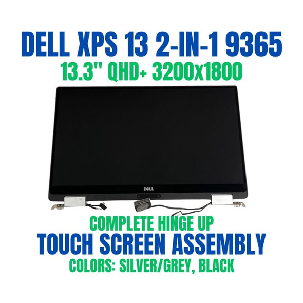 1 of 10-image forDell XPS 13 9365 13.3" LCD Touch Screen Complete Assembly QHD 3200x1800