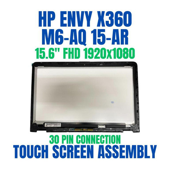1 of 12-image forHP Envy x360 M6-AQ105DX 15.6" LCD Touch Screen Assembly + Silver Bezel 1080P